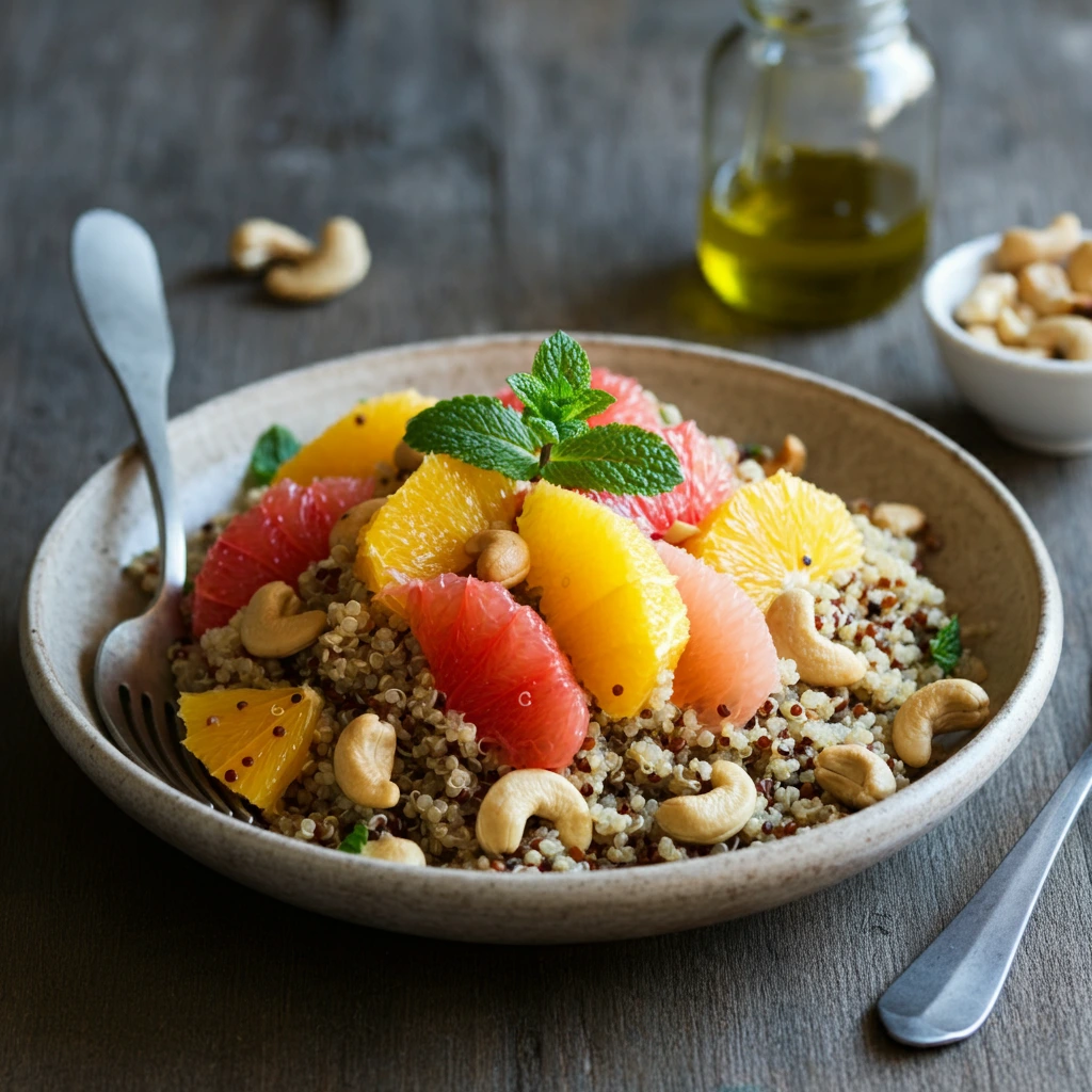 Salade de Quinoa aux Agrumes et Noix